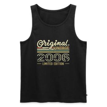 2006 Retro Birthday 2006 Original 2006 Vintage - Men's Premium Organic Tank Top - black - Front - Michal (187cm)