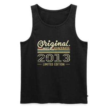 2013 Anniversaire Rétro 2013 Original 2013 Vintage - Débardeur bio Premium Homme - noir - Devant - Michal (187cm)