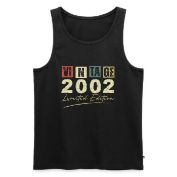 Vintage 2002 Original Cadeau Anniversaire 2002 - Débardeur bio Premium Homme - noir - Devant - Michal (187cm)