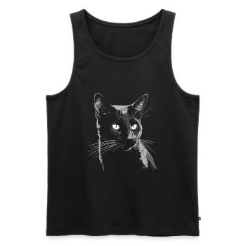 Black Cat Bombay Cat Outfit pour - Débardeur bio Premium Homme - noir - Devant - Michal (187cm)