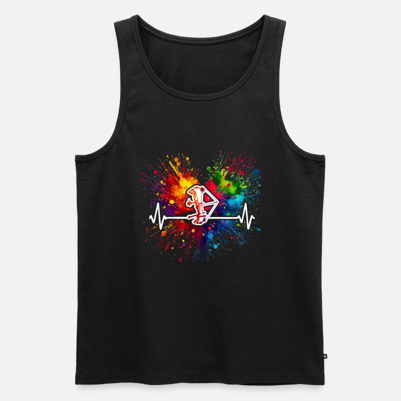 Bogenschießen Herzschlag - Männer Premium Bio Tank Top - Schwarz