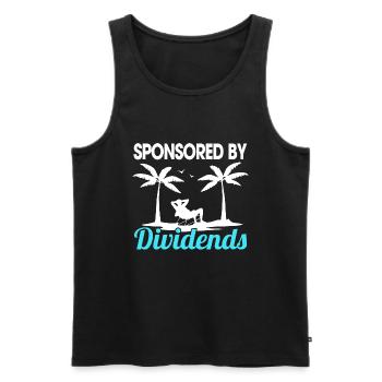 Sponsored by Dividend Shareholder Stock Market - Men's Premium Organic Tank Top - black - Front - Michal (187cm)