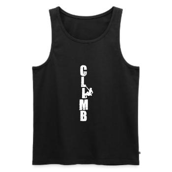 Klettern Kletterer - Männer Premium Bio Tank Top - Schwarz - Vorne - AI Model Male 178 light (178cm)