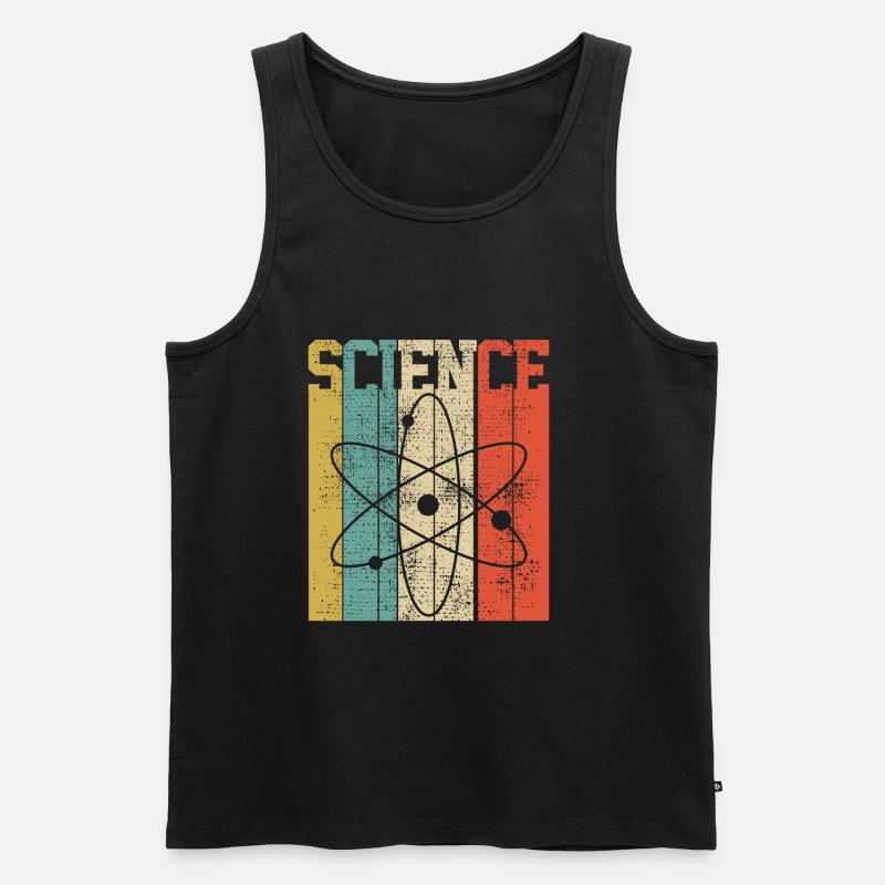 SCIENCE ATOM - Männer Premium Bio Tank Top - Schwarz