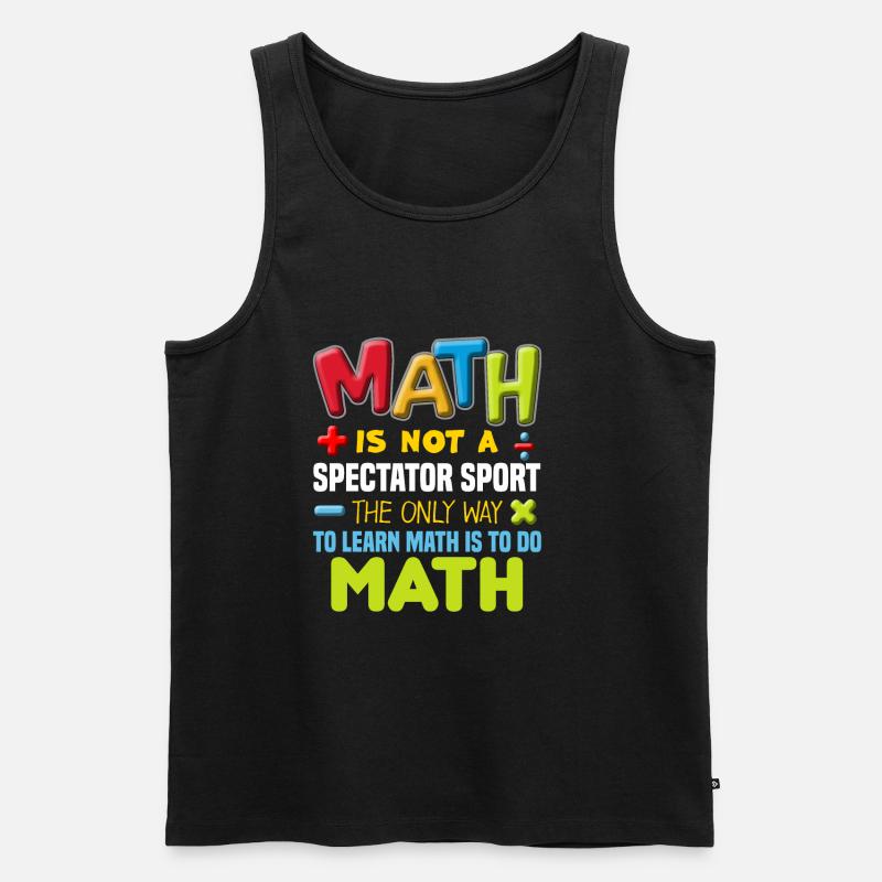 Mathe Lehrer Lehrerin - Männer Premium Bio Tank Top - Schwarz