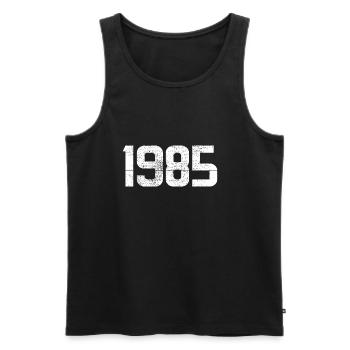 Design 1985 - Men's Premium Organic Tank Top - black - Front - Michal (187cm)
