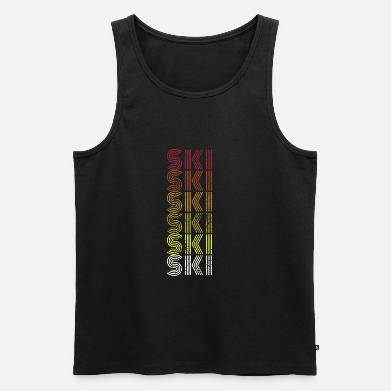 SKI SKI SKI - Männer Premium Bio Tank Top - Schwarz