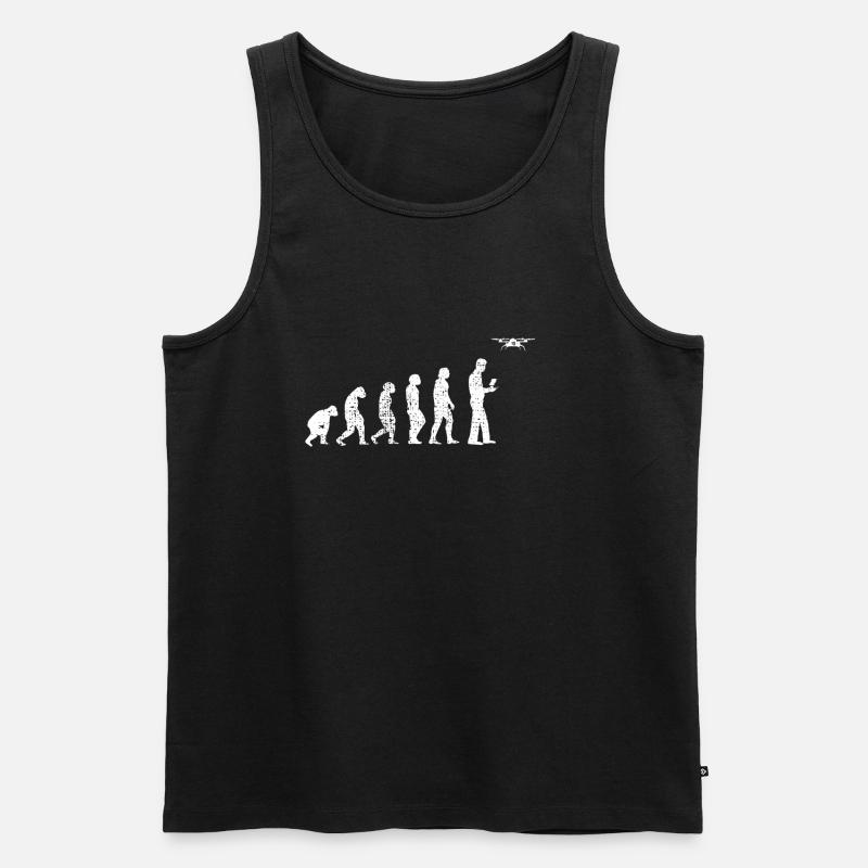 Drone Evolution - Men's Premium Organic Tank Top - black