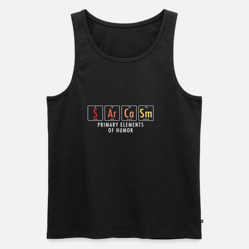 Sarkasmus - Männer Premium Bio Tank Top - Schwarz
