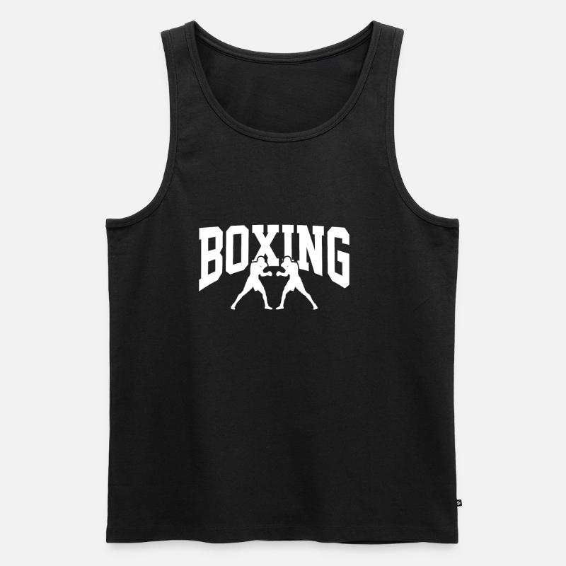 Boxen Kampf - Männer Premium Bio Tank Top - Schwarz