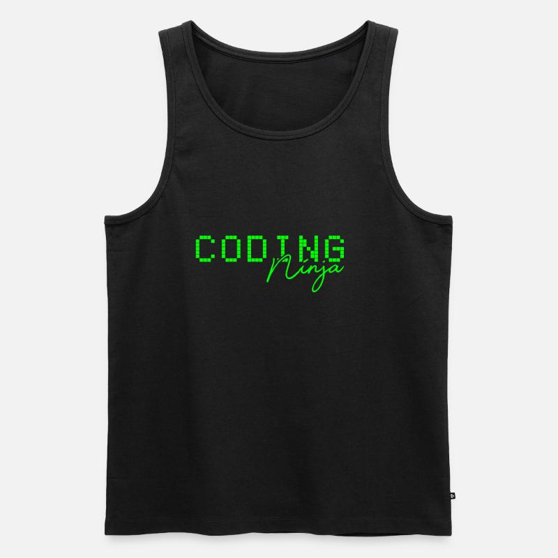 Code codant Ninja - Débardeur bio Premium Homme - noir