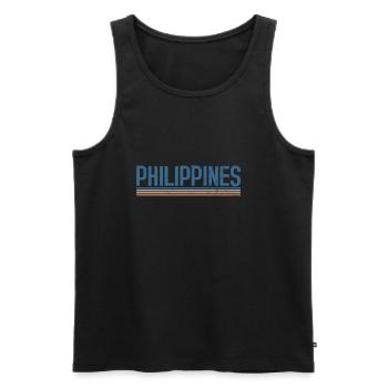 Philippines Design - Men's Premium Organic Tank Top - black - Front - Michal (187cm)