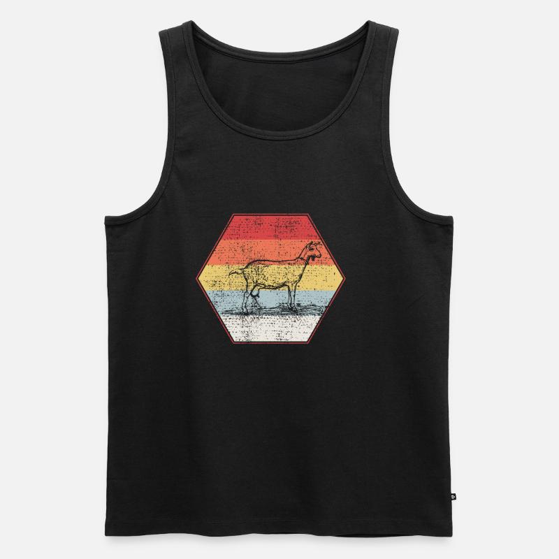 ZIEGE - Männer Premium Bio Tank Top - Schwarz