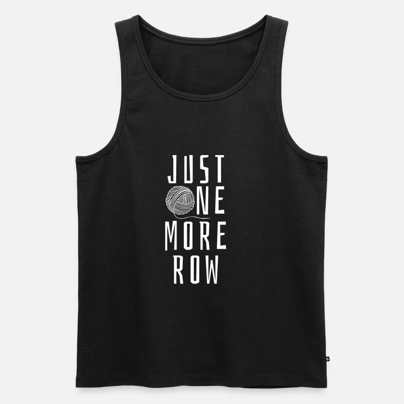 Haekeln Wolle - Männer Premium Bio Tank Top - Schwarz