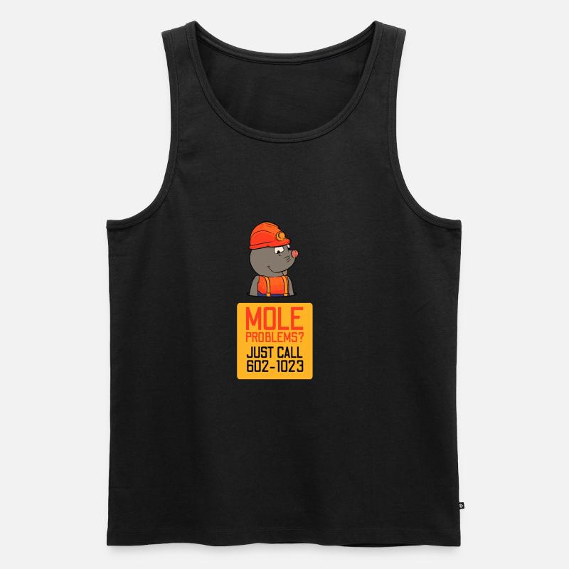 Mole Problems - Männer Premium Bio Tank Top - Schwarz