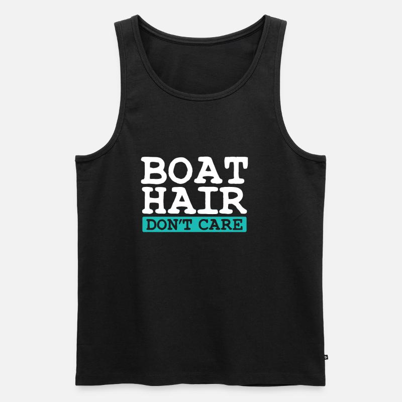 Boot - Männer Premium Bio Tank Top - Schwarz