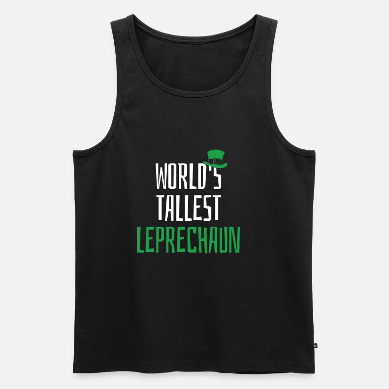 ST PATRICKS DAY LEPRECHAUN - Männer Premium Bio Tank Top - Schwarz