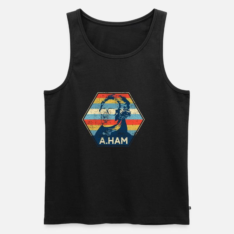 Alexander Hamilton - Männer Premium Bio Tank Top - Schwarz