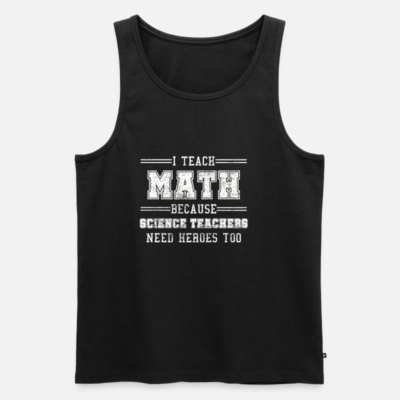Mathelehrer - Männer Premium Bio Tank Top - Schwarz