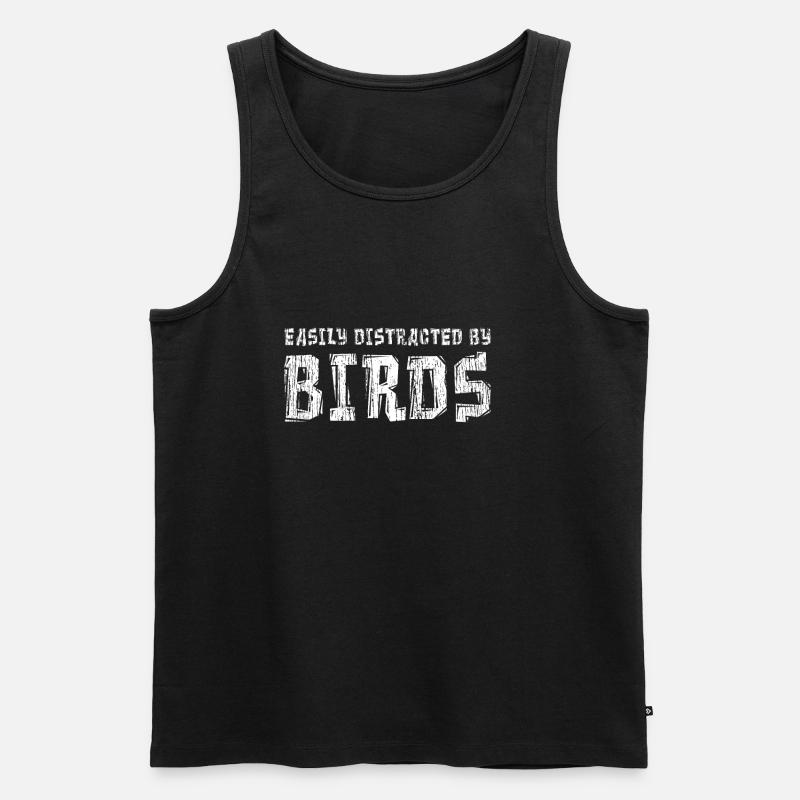 Vogel - Männer Premium Bio Tank Top - Schwarz