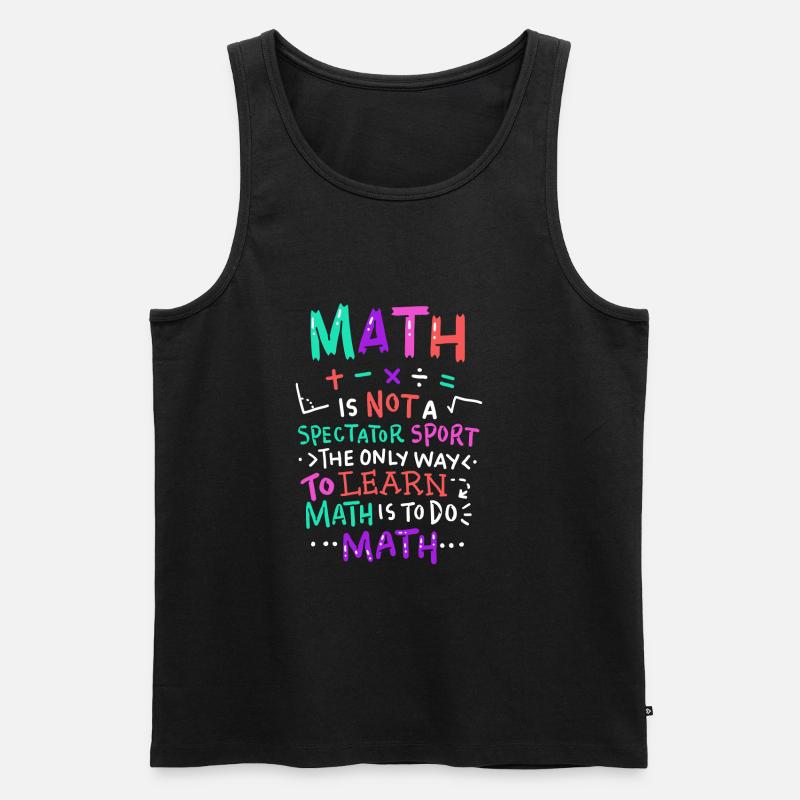 Mathelehrer - Männer Premium Bio Tank Top - Schwarz