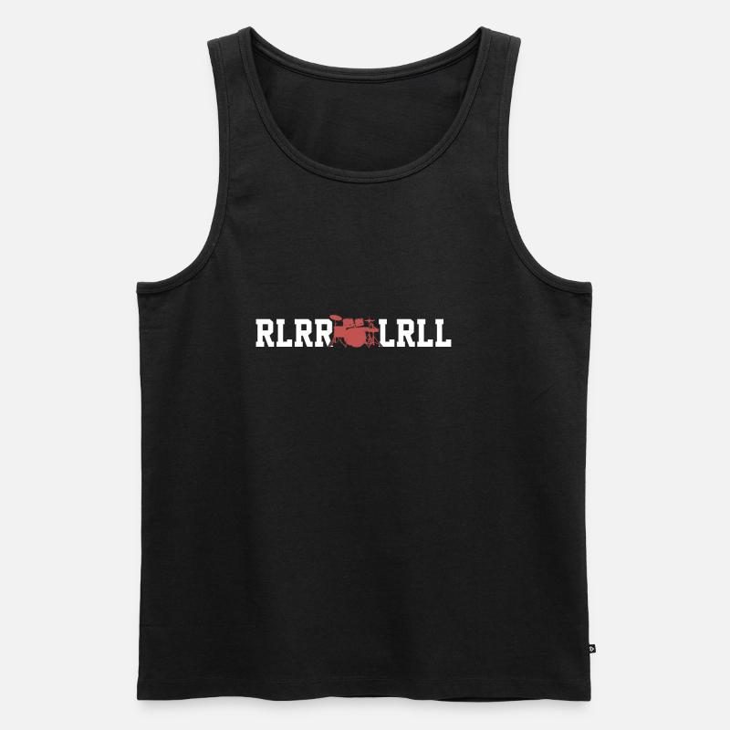 Schlagzeug - Männer Premium Bio Tank Top - Schwarz