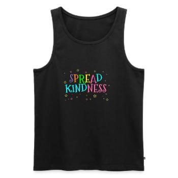 Freundlichkeit - Männer Premium Bio Tank Top - Schwarz - Vorne - AI Model Male 178 light (178cm)