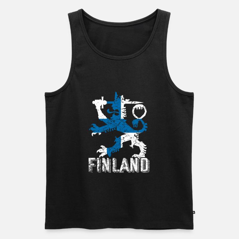 Finnland - Männer Premium Bio Tank Top - Schwarz