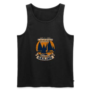 Segeln Segler Seglerin Segelboot - Männer Premium Bio Tank Top - Schwarz - Vorne - Michal (187cm)
