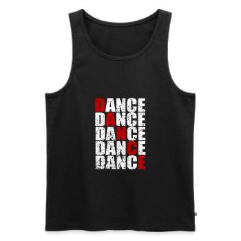 Dancing dancer dancer music - Men's Premium Organic Tank Top - black - Front - AI Model Male 178 light (178cm)
