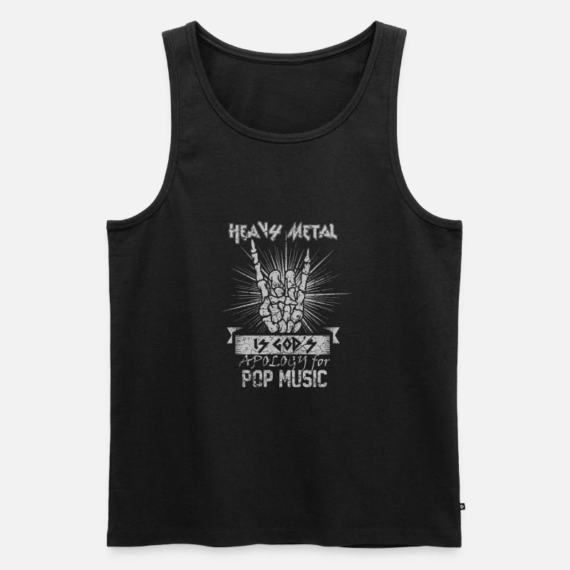 Heavy Metal - Männer Premium Bio Tank Top - Schwarz