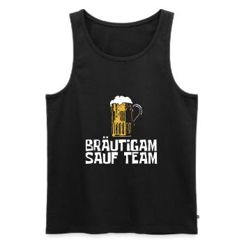Bräutigam Sauf Team - Männer Premium Bio Tank Top - Schwarz - Vorne - Michal (187cm)