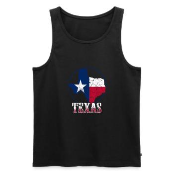 Texas - Männer Premium Bio Tank Top - Schwarz - Vorne - Michal (187cm)