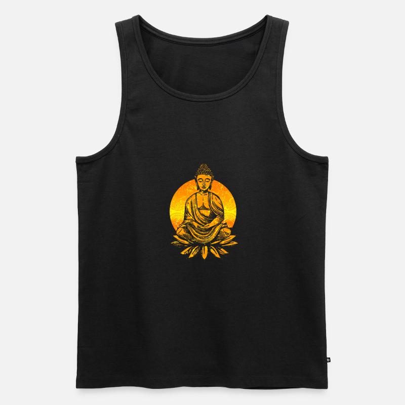 Buddha Buddhismus - Männer Premium Bio Tank Top - Schwarz