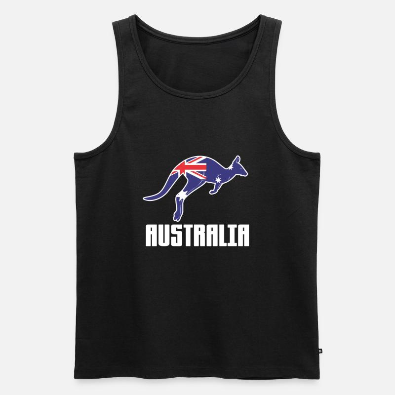 Australien - Männer Premium Bio Tank Top - Schwarz