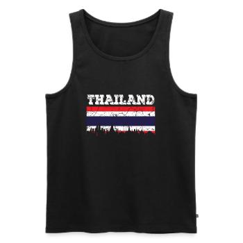 Thailand - Männer Premium Bio Tank Top - Schwarz - Vorne - Michal (187cm)