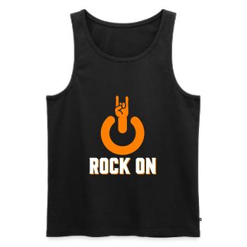 Musique rock - Débardeur bio Premium Homme - noir - Devant - Michal (187cm)