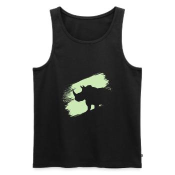 rhino - Men's Premium Organic Tank Top - black - Front - Michal (187cm)