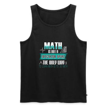 Mathématiques Mathématiciens - Débardeur bio Premium Homme - noir - Devant - AI Model Male 178 light (178cm)