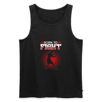 Arts martiaux de boxe - Débardeur bio Premium Homme - noir - Devant - Michal (187cm)