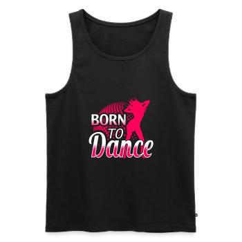 Born to Dance - Männer Premium Bio Tank Top - Schwarz - Vorne - AI Model Male 178 light (178cm)