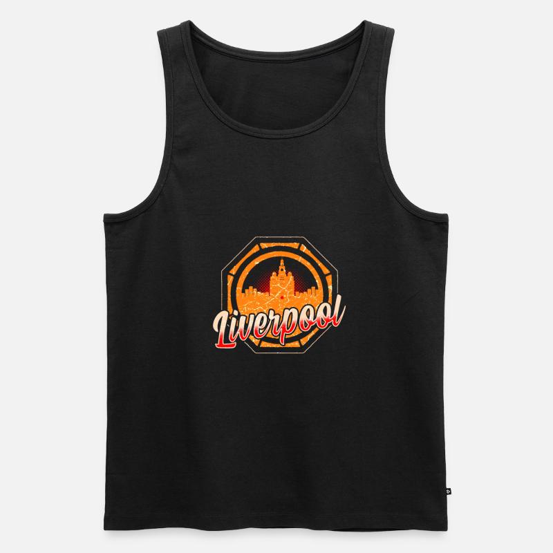 Liverpool - Männer Premium Bio Tank Top - Schwarz