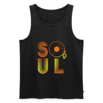 Musique soul - Débardeur bio Premium Homme - noir - Devant - Michal (187cm)