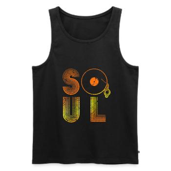 Musique soul - Débardeur bio Premium Homme - noir - Devant - Michal (187cm)