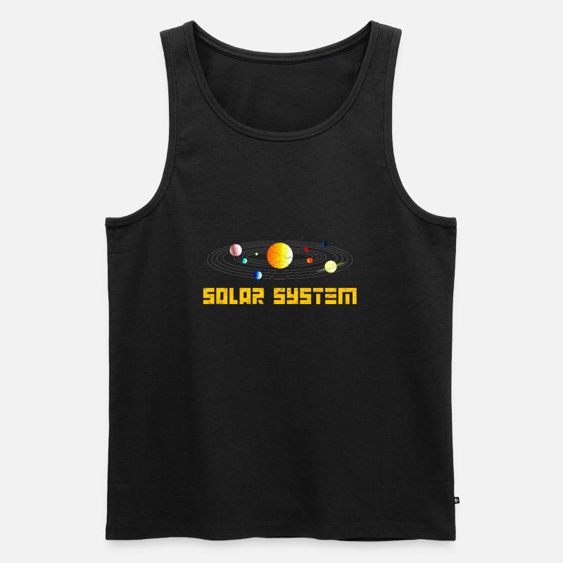 Sonnensystem - Männer Premium Bio Tank Top - Schwarz