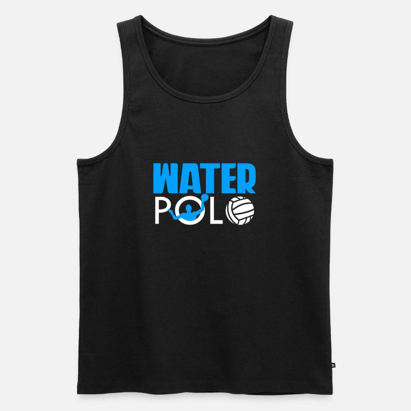 Wasserball - Männer Premium Bio Tank Top - Schwarz