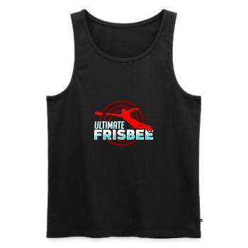 Ultimate Frisbee - Débardeur bio Premium Homme - noir - Devant - AI Model Male 178 light (178cm)