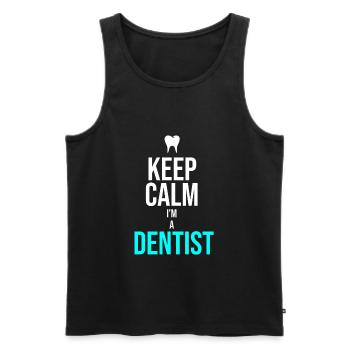 Dentist Dentist - Men's Premium Organic Tank Top - black - Front - AI Model Male 178 light (178cm)