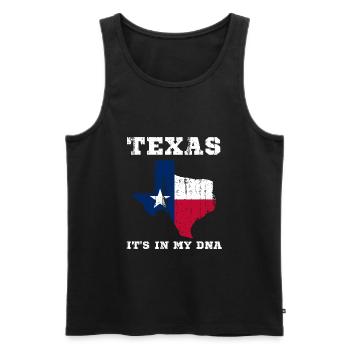 Texas USA - Männer Premium Bio Tank Top - Schwarz - Vorne - AI Model Male 178 light (178cm)