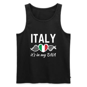 Italie drapeau italien drapeau italien - Débardeur bio Premium Homme - noir - Devant - Michal (187cm)
